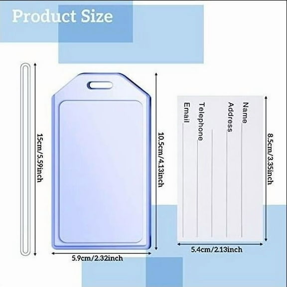 WEUVEB Luggage Tag Holders Id Protection Transparent 10Pcs