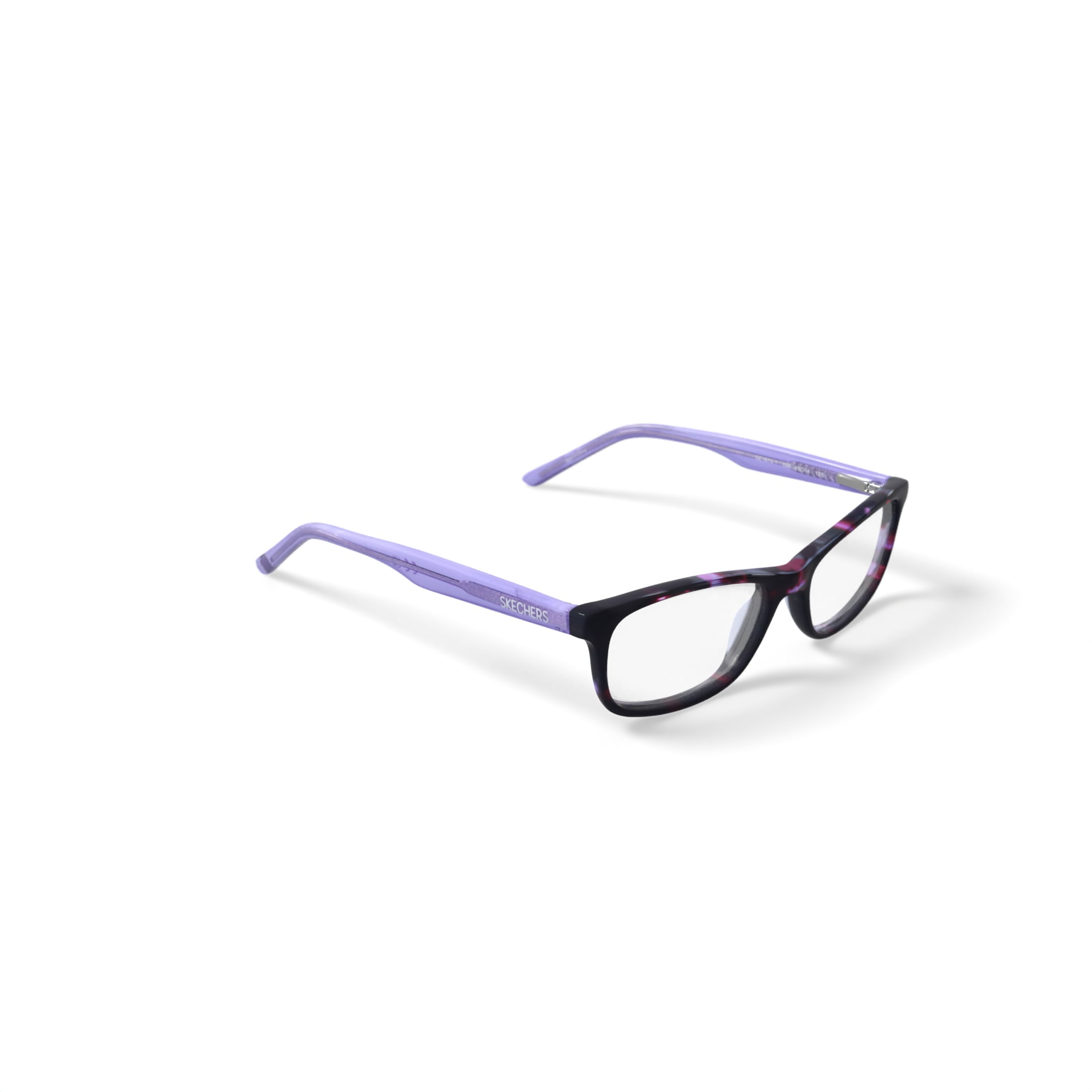 Skechers Youth SEG 1673 Rectangular Prescription Eyeglasses with Case, Purple