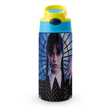 

Wednesday Addams Portable Water Bottle Insulated Stainless Steel Water Cup With Straw for Travel School Outdoor