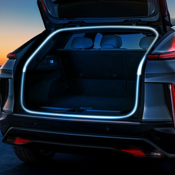 Tira de iluminación ambiental para maletero de 4 metros | Kit de luces LED de fácil instalación para coches, SUV y camionetas | Iluminación de maletero de bajo consumo con cinta adhesiva y he
