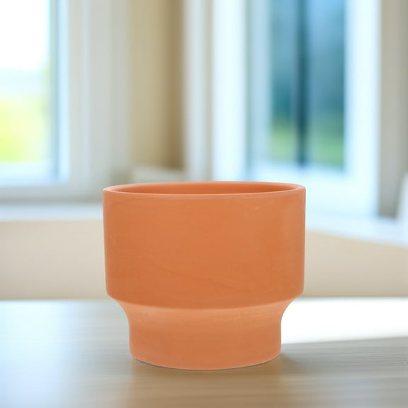 Supvox Orange Ceramic Planter Pot for Home Use Great for Succulent Planting and Home Decorations