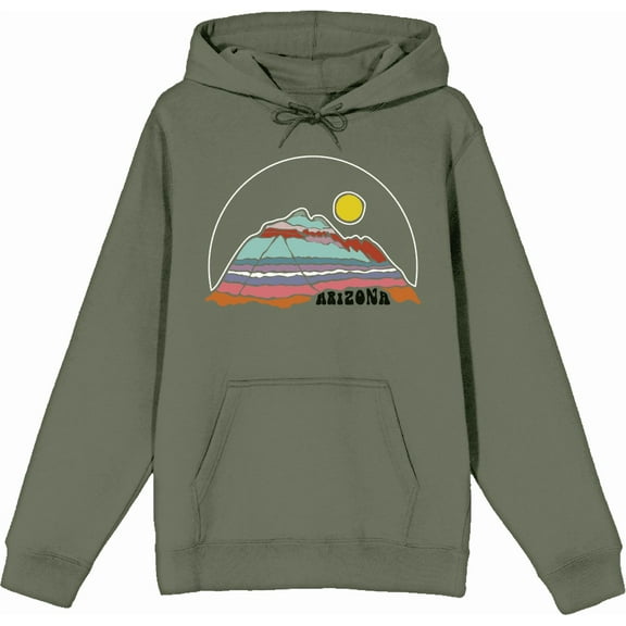 Elevation 7573 Arizona Olive Adult Long Sleeve Hoodie-Medium