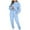 Blue, variant on AGWOLF Women's 2 Piece Sweatsuits Sets Long Sleeve Crewneck Pullover Tops High Waisted Drawstring Sweatpants Matching Sports Suits Fall Outfits