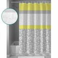 thumbnail image 3 of 60x72 Inch Shower Curtains for Bathroom Yellow Grey Fabric Bath Curtain Decor Chic Garden Floral Stripe Embroidery Design Waterproof Restroom Curtains Shower Set Accessories with 12 Hooks 60 Inch, 3 of 6