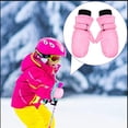 thumbnail image 4 of Wosthever 1 par de manoplas para niños, resistentes al agua, para invierno, Unisex, estilo Simple, equipo deportivo, regalos, actividades al aire libre Suministros térmicos rosado 1 Wosthever HA059223-04B, 4 of 5
