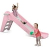 lazyBuddy Freestanding Kids Slide Play Slide Set with Long Slipping Slope & Basketball Hoop