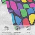 thumbnail image 5 of Yayeee 2 Pack Hand Towels for Bathroom 100% Cotton 16" x 28" Soft Absorbent Kitchen Towel, Colorful Psychedelic, 5 of 7