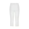 thumbnail image 5 of Summer Savings Clearance! Stamzod Capri Leggings for Women Summer Solid Color High Waisted Stretch Leggings Casual Slim Fitting Plus Size Capris for Women White B XXXL, 5 of 6