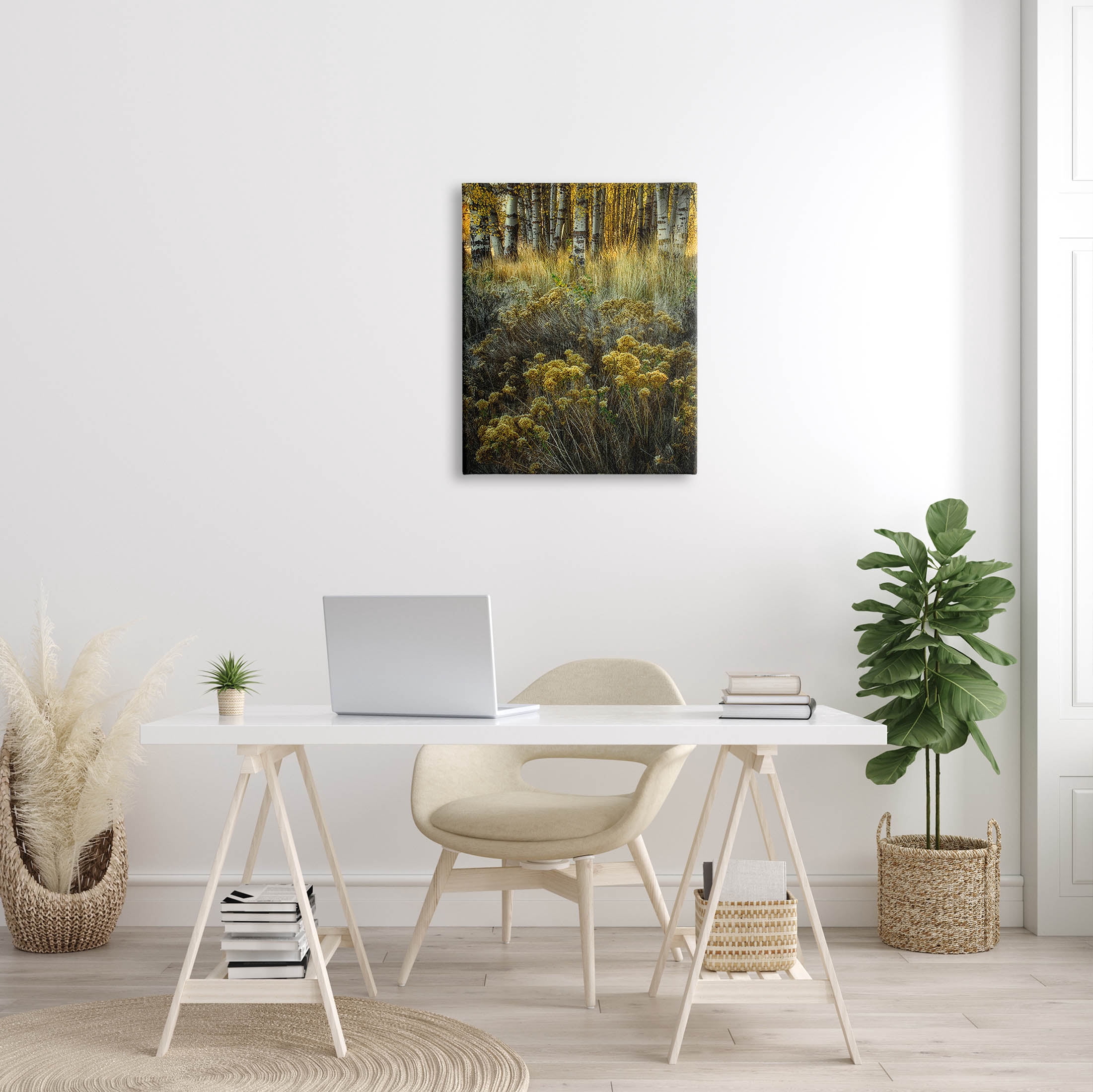 Stupell Industries Woodland Wildlife Plants Yellow Blossoms Photograph Gallery Wrapped Canvas Print Wall Art, Design by David Lorenz