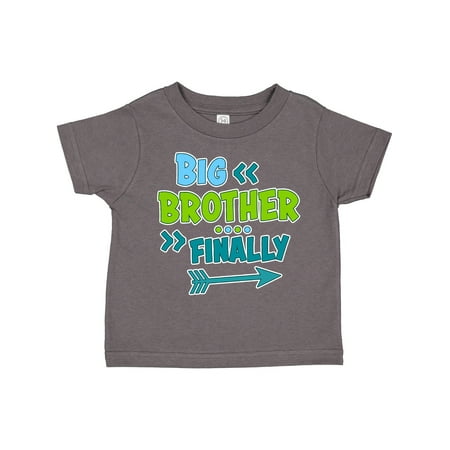 

Inktastic Big Brother Finally with Arrow Gift Toddler Boy or Toddler Girl T-Shirt