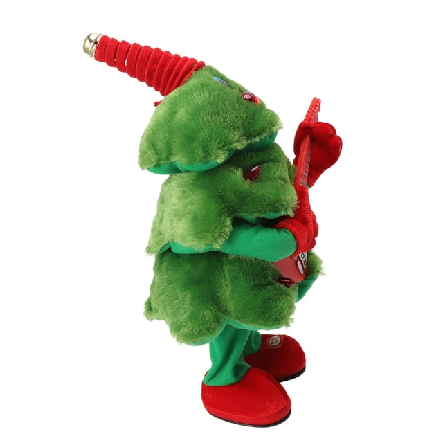 Electric Christmas Tree Plush Toy, Singing Dancing Singing Dancing Christmas Tree Battery Powered 8 Songs For Cars For Tables Christmas Trees,Guitar Christmas Tree