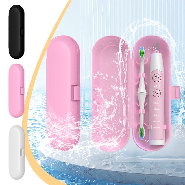 Portable Electric Toothbrush Travel Case with Charger Storage - Waterproof Organizer for Toothbrush Heads & Accessories
