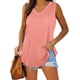 thumbnail image 1 of Camisetas sin mangas para mujer, cuello en V, color sólido básico, casual, fluido, verano, sin mangas Ormromra WRHS-246-4, 1 of 6