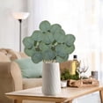 thumbnail image 3 of 1PC Bulk Artificial Eucalyptus Stems - Lifelike Greenery for Centerpieces, Wedding Bouquets and Vase Arrangements | Faux Silver Dollar and Oval Leaves with Seeds (Round Leaf), 3 of 5