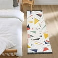 thumbnail image 3 of Yayeee Runner Rug for Bedroom 2'x6' Machine Washable Hallway Non Slip Mat, White Triangles, 3 of 8