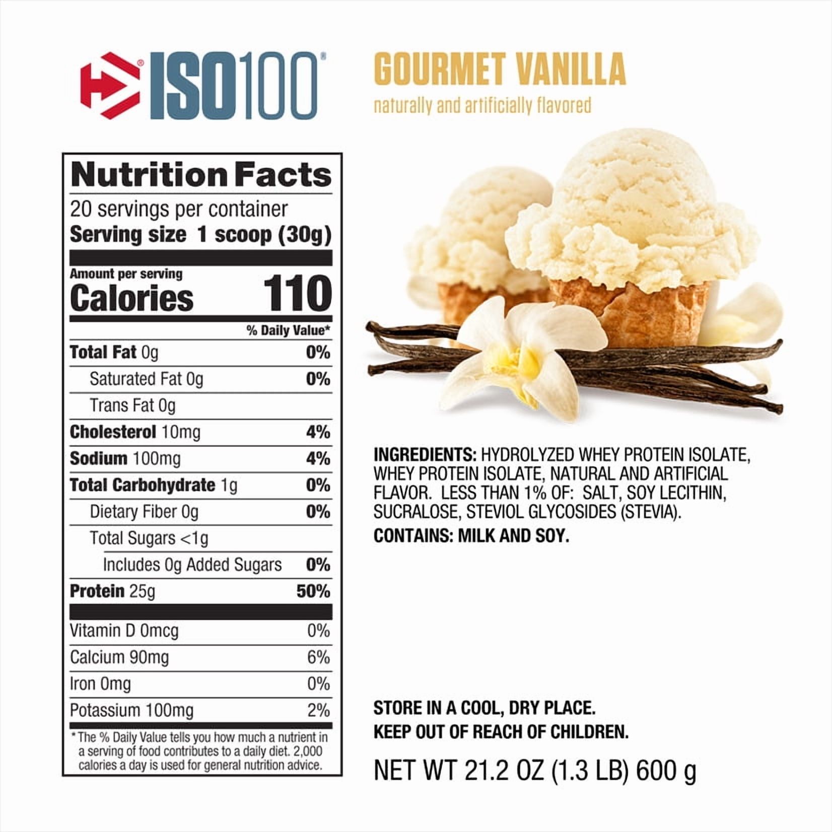 Dymatize ISO100 Hydrolyzed Whey Isolate Gourmet photo 3