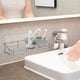 thumbnail image 4 of Organizador de baño de acero inoxidable de doble capa a prueba de óxido, instalación sin daños con ganchos adhesivos fuertes, estantes de ducha portátiles que se adaptan a cualquier espacio, diseño, 4 of 5