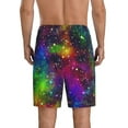 thumbnail image 3 of Naloa Bright Universe Men's Short Pajama Pants, Lounge Comfort Shorts with Elasticized Waistband and Side Pockets - X-Large, 3 of 9