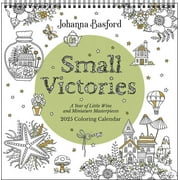 Johanna Basford 2025 Coloring Wall Calendar : Small Victories: A Year of Little Wins and Miniature Masterpieces (Calendar)