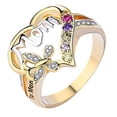 thumbnail image 1 of Anillo Del Día De La Madre Amor Corazón Mamá Anillo De Dedo Anillo De Aniversario Regalo Para Mamá Cateissary AP006762-02, 1 of 5