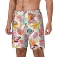 thumbnail image 2 of Uemuo Butterflies and Roses Pattern Mens Swim Trunks Quick Dry Board Shorts with Mesh Lining, Stretch Beach Shorts Quick Dry No-Chafing Board Shorts-Medium, 2 of 9