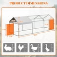 thumbnail image 3 of Ataucjin Large Metal Chicken Coop,Heavy Duty Chicken Run Hen House with Waterproof and Anti-Uv Cover,Portable Chicken Coop for Outdoor Chicken Rabbit Duck,120"×40"×40", 3 of 8