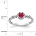 thumbnail image 2 of Primal Gold 14 Karat White Gold Diamond and Cabochon Ruby Ring, 2 of 4