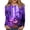 Dark Purple, variant on JULMCOMO Plus Size Halloween Shirts for Women Funny Pumpkin Castle Bat Print Crew Neck Long Sleeve Shirts Holiday Costume Tunic Tops Purple 3XL
