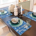 thumbnail image 6 of Placemats Set Of 4 / 6, Blue Math Print Placemats For Dining Table Indoor/Outdoors Heat Resistant Washable Placemats 18" X 12", 6 of 8
