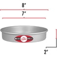 thumbnail image 3 of HTOOQ Anodized Aluminum Round Cake Pan, 7 x 2 Inch, Silver 2\ 7 x 2 Inch, 3 of 7