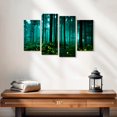 thumbnail image 2 of Elephant Stock Glowing Fireflies Wall Art - Horizontal Multi Panel Canvas - Living Room Wall Decor - Nature Multi Panel - Black And Yellow Decor - 24" x 14", 2 of 4