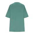 thumbnail image 6 of Spring Tops for Women Womens Sets 2 Piece Outfits Women's Fashion Casual Solid Color Short Sleeved Shirt And Shorts Two-piece Set, 6 of 7