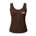 thumbnail image 4 of Vmvidoty Womens Vintage Solid Color Racerback Tank Tops Summer Beach Vacation Tank Cami Casual Loose Workout Yoga Tanks Vest Brown S, 4 of 6