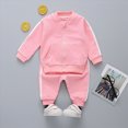thumbnail image 2 of HCNTES Baby Boy Winter Clothes Toddler Boy Fall Clothes 2T 3T 4T 5T Outfits Winter Long Sleeve Knitted Cotton Tops Pants Sets Contrast Color, 2 of 5