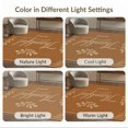 thumbnail image 7 of ODIKA 2'x3' Washable Throw Rug Non-Slip, Low Profile, Flatwoven, Easy Care Warm Brown Thankful Leaf Design Elegant with Delicate Foliage Motif for Hallway, Study Room, 7 of 7
