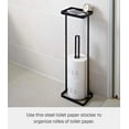 thumbnail image 3 of Yamazaki USA Tower Toilet Paper Stand with Tray by Yamazaki Home Black Black Finish, 3 of 5