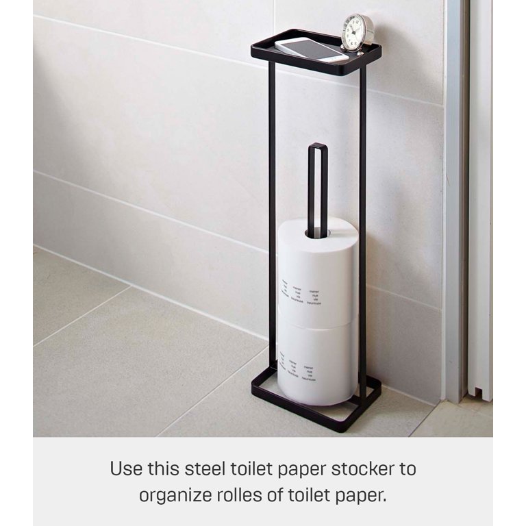 Yamazaki Tower Toilet Paper Stocker White | Bathroom Accessories