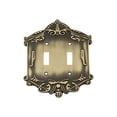 thumbnail image 2 of Nostalgic Warehouse 719723 Victorian Switch Plate with Double Toggle, Antique Brass, 2 of 3