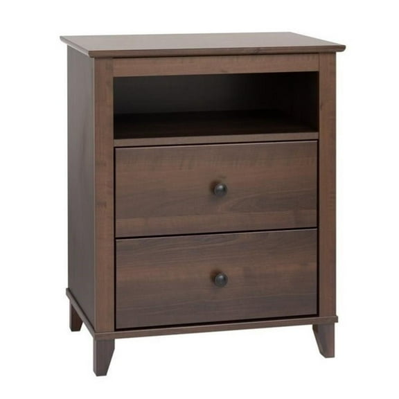 Kingfisher Lane 2 Drawer Nightstand in Espresso