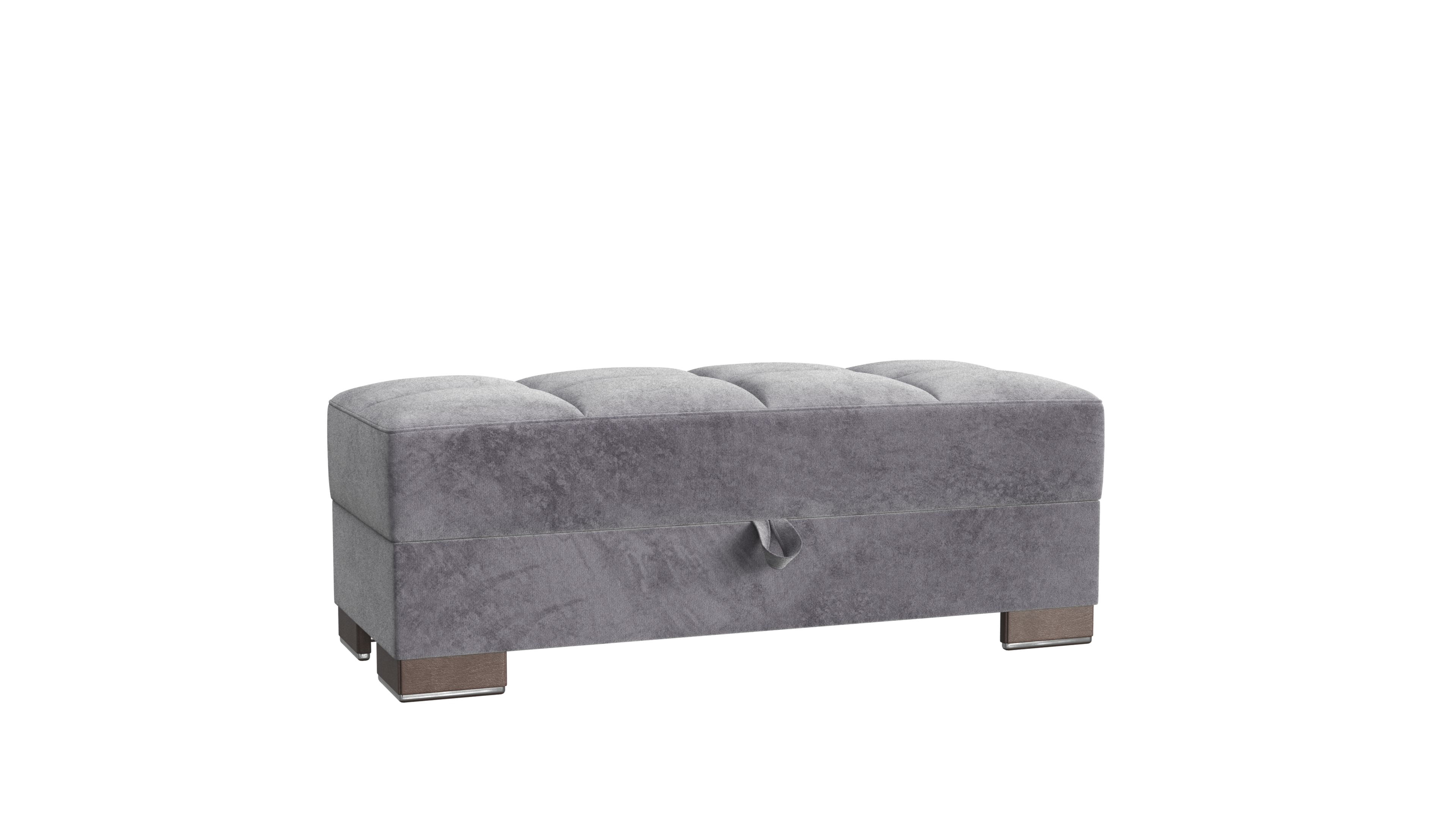 Ottomanson Origins X Upholstered Storage Ottoman, Gray