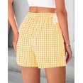 thumbnail image 2 of Shorts PRETTYGARDEN Y2K a Cuadros para Pijama y Descanso Amarillo XL, 2 of 9