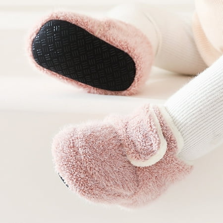

TOWED22 Baby Toddlers Girls Mid Calf Length Socks Antislip Baby Boys Girls Slippers Shoes 1 Pair Sock Girls Toe Socks Pink