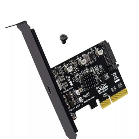PCIE to Type-C USB 3.2 Gen 2X2 Expansion Card PCI-Express 4X 20Gbps ASM3242 TAPDRA Spare Part