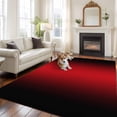 thumbnail image 3 of Gradient Red Black Washable Living Room Rugs 5'x8', Modern Abstract Minimalist Red Ocean Beach Low Pile Throw Large Area Rug Non-Slip Sturdy Edge Binding Carpet for Living Room Kitchen Office, 3 of 9