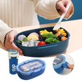 thumbnail image 2 of Elliptical Simple Lunch Box Can Be Microwave Heated Divided Box Lunch Box Large Capacity Children's Lunch Box Set Lunch Box 850ML+ Water Cup 480ML, 2 of 4