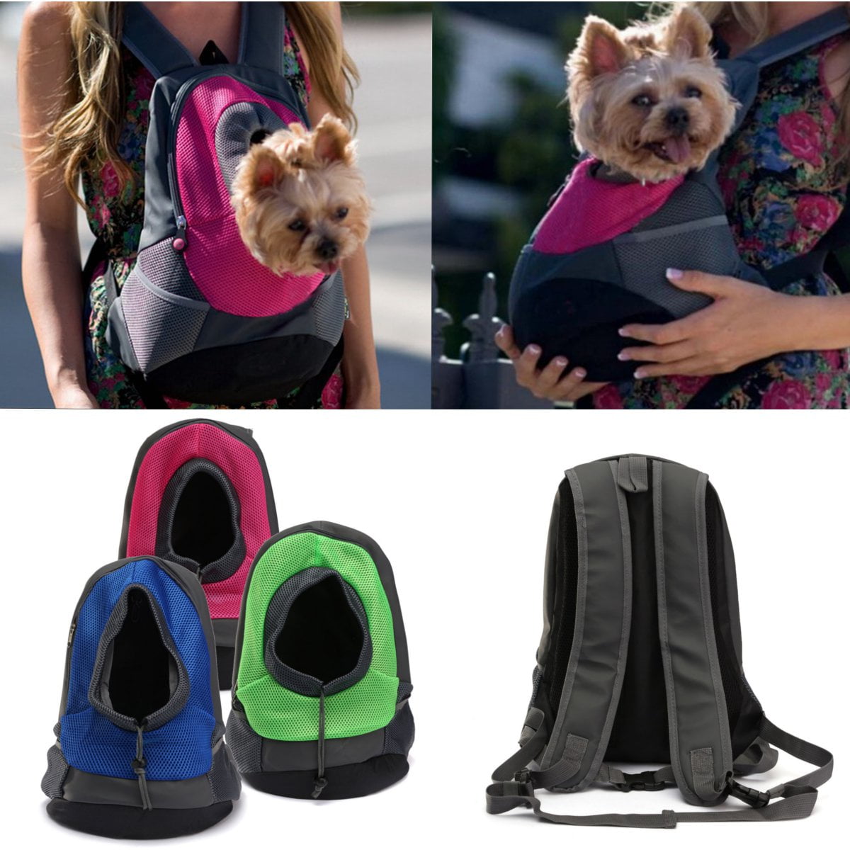 Marsin Pet Carrier Breathable Double Shoulder Dog Puppy Bags Marsin Pet Carrier Breathable Double Shoulder Dog Puppy Bags Backpack Knapsack Cat Packsack Travelling Holder Bag For Biking Hiking Trip