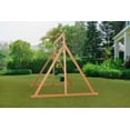 thumbnail image 3 of Trailside Wooden Swingset with Two Swings & Trapeze -  Available in 7 Color Options!, 3 of 5