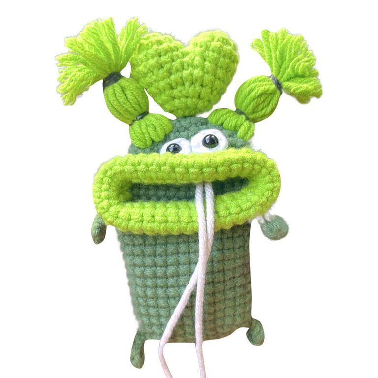 Lewhoo Handmade Crochet Animal Kit, Already Made Crochet Frog Kit with  Keychain