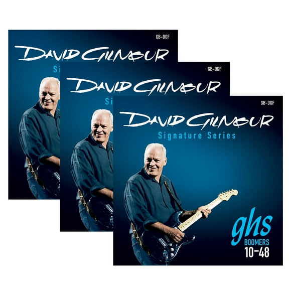 GHS Strings GB-DGF Nickel Plated Electric Guitar Strings - David Gilmour Signature Set - BLUE - (10-48) - 3 SETS
