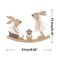 thumbnail image 3 of NSESSHome Easter Bunny Wooden Signs with Base Bunny Shaped Freestanding Centerpiece Signs Rabbit Wood Easter Bunnies Bunny Table Decor for Party Office Home Tabletop Gift, 3 of 5
